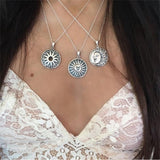 Retro Engraving Tarot Symbol Necklace