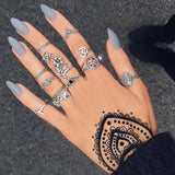 Silver Rose Elephant Ring