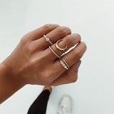 Bohemian Moon Round Irregular Twist Ring