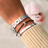 Retro Exquisite Hollow Stars Moon Bracelet