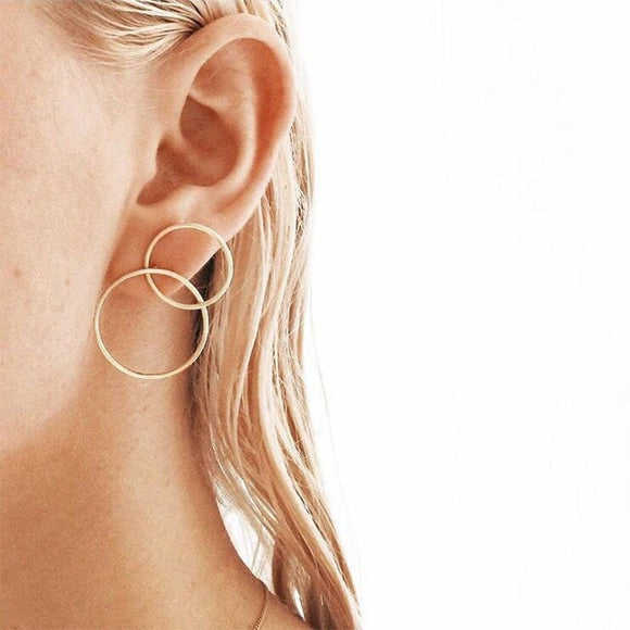 Bohemian Double Circle Earrings