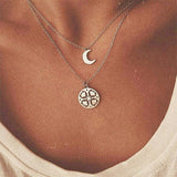 Women Bohemian Double Layers Necklace