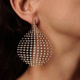 Exaggerated Personality Crystal Gold Earrings