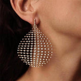 Exaggerated Personality Crystal Gold Earrings
