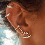 Exaggerated Fish Bone Earrings