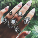 Boho Hollow Leaf Joint Ring
