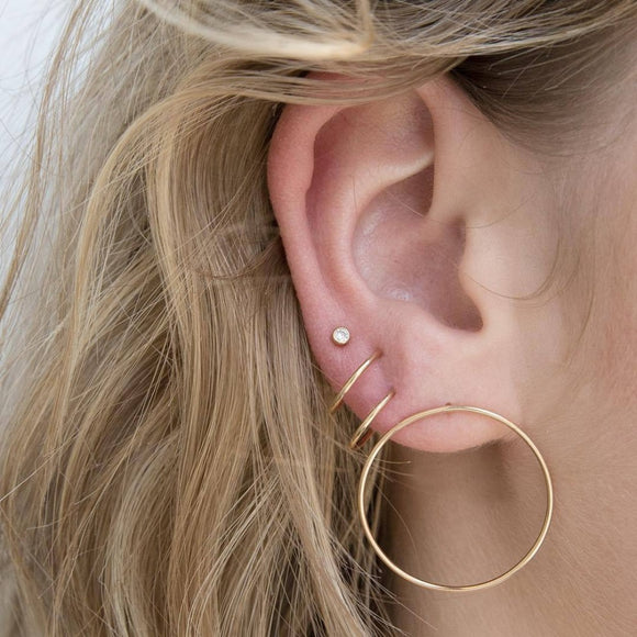 Simple Punk Gold Earring