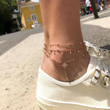 Classic Crystal Beads Simple Anklet